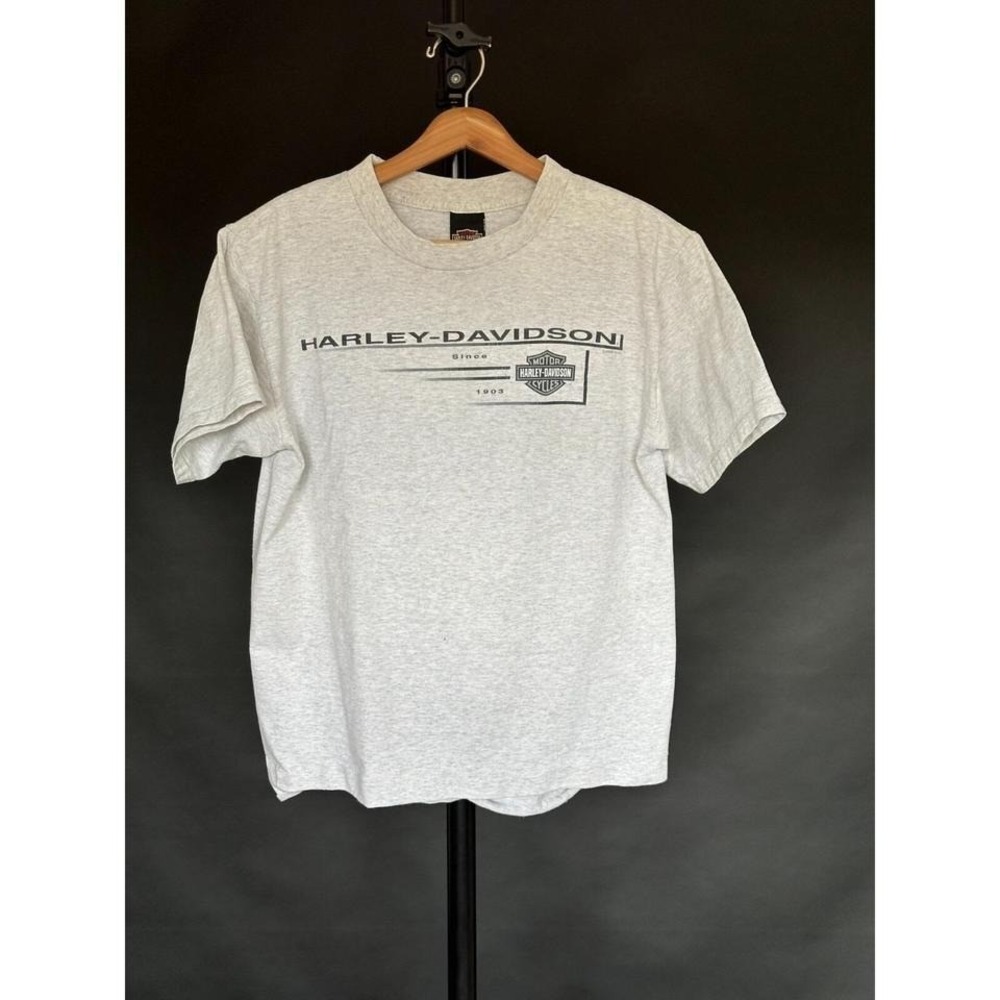 Women's Harley Davidson Vintage Tucson Tshirt Grey Medium *Shortened Fuse Hem